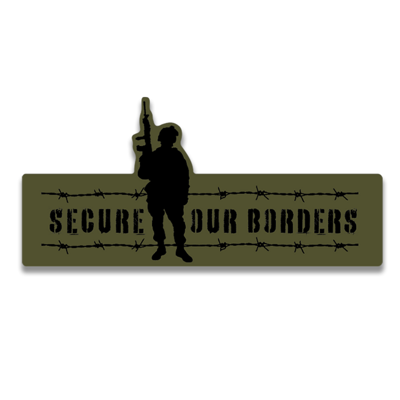 Secure Our Borders Soldier Decal