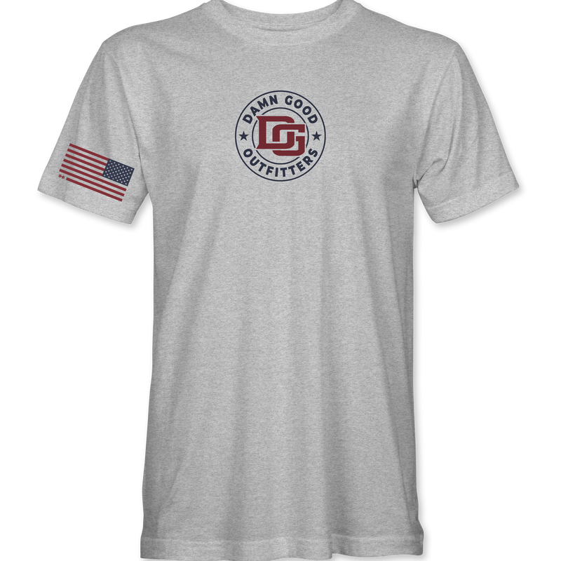 DGO Americana Crest T-Shirt – Heather Gray