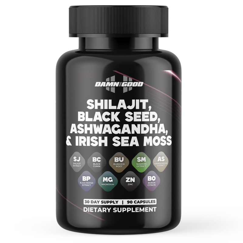 Damn Good™ Shilajit Power Stack - Full Stack Performance Booster - 90 Capsules (30 Servings)