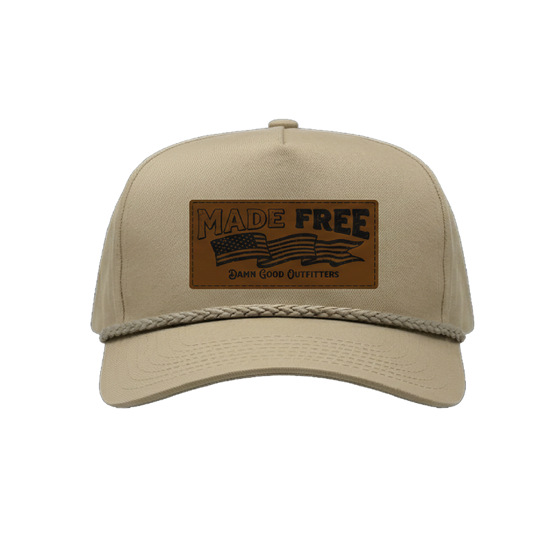 Made Free Leather Patch Trucker Hat