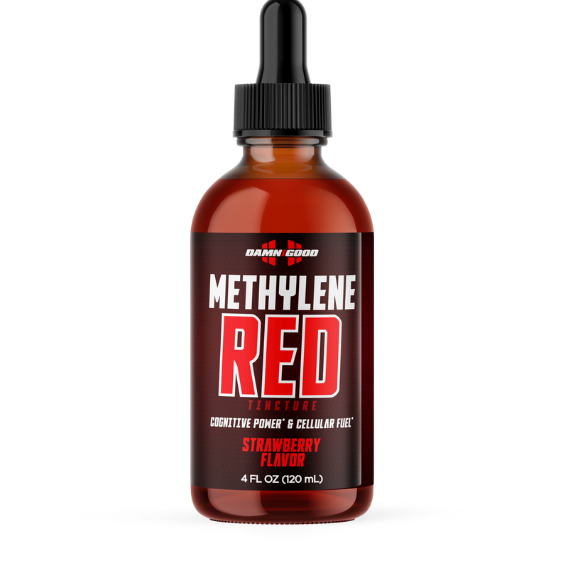 Damn Good™ Methylene Red - Mental Clarity & Focus - Sour Strawberry Drops - 120mL (30 Servings)