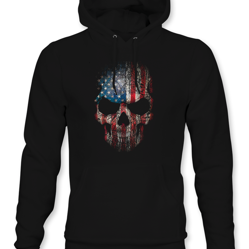 USA Flag Skull Hoodie