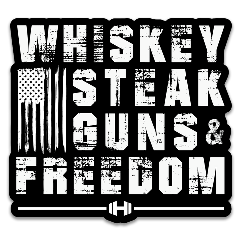 Whiskey Steak Freedom Decal